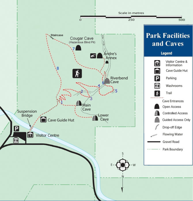 Other Park Activites Horne Lake Caves Horne Lake Caves Trail Map 2 2 670x700